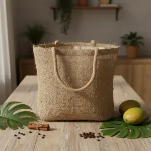 Rustikale Jutetasche