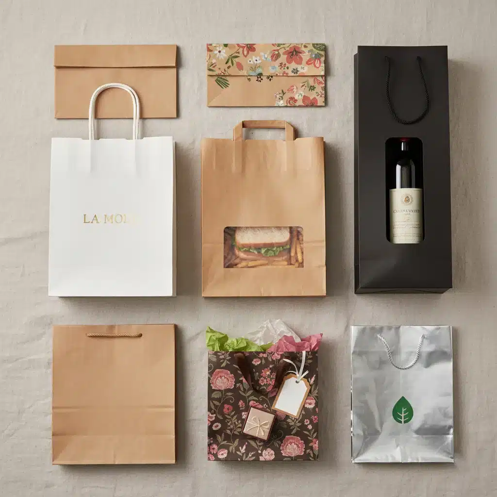 Verschiedene Papiersäcke für unterschiedliche Branchen