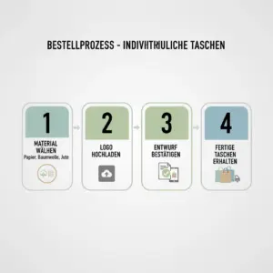 Der Bestellprozess für bedruckte Taschen