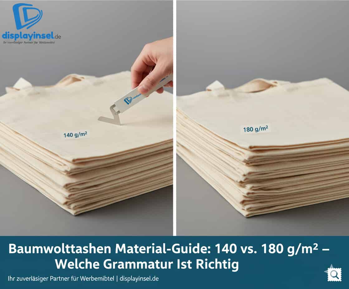 Baumwolltaschen Material-Guide: 140g vs 180g