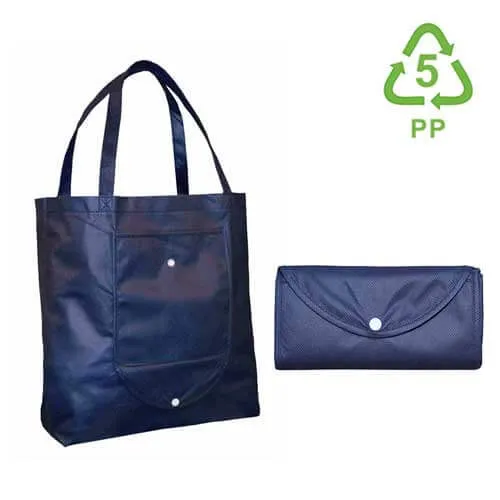 Einkaufstasche zusammenfaltbar, Druckknopf, Bodenfalte ab 250 Stück