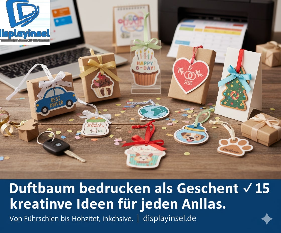 Duftbaum bedrucken als Geschenk
