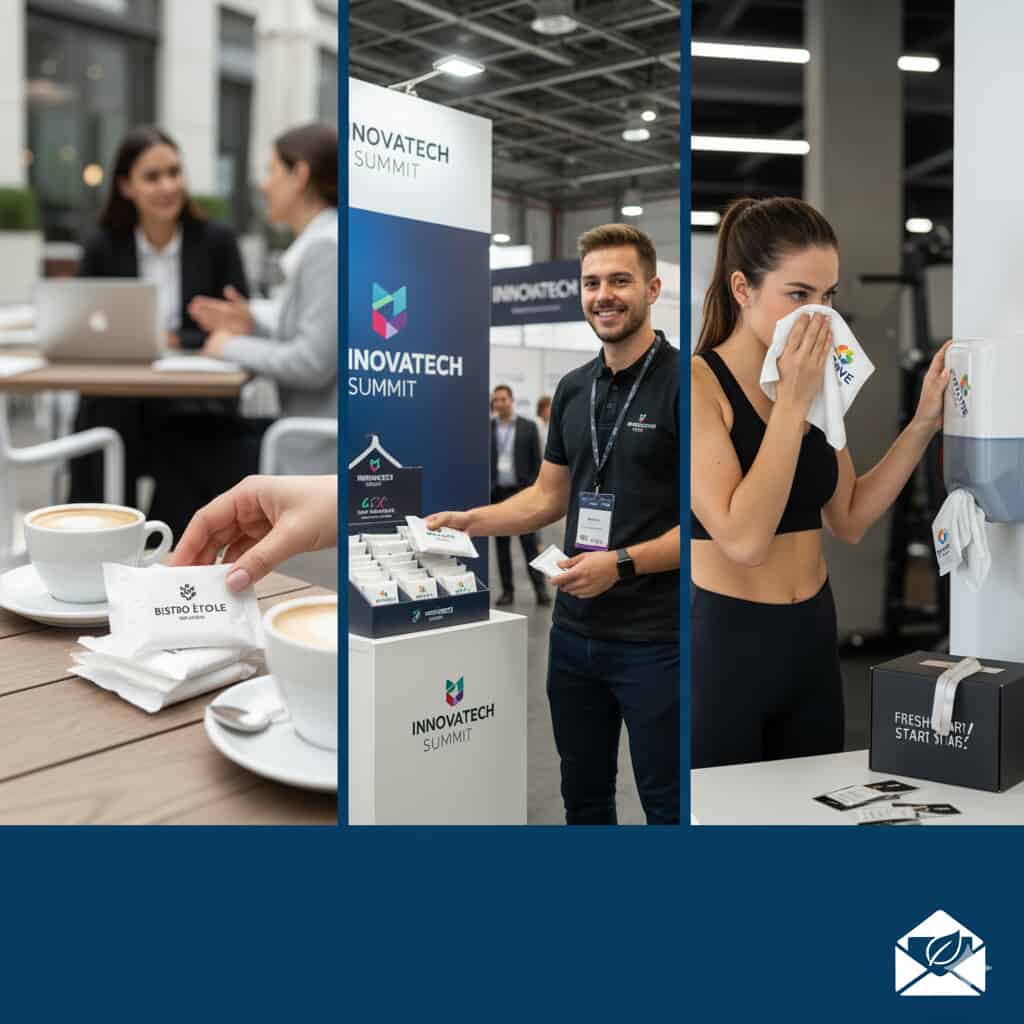 Erfrischungstücher mit Logo: 15 clevere Einsatzmöglichkeiten