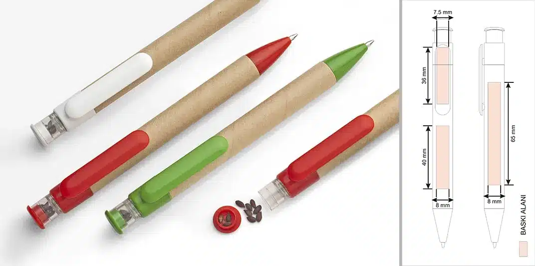 Steppen Bio-Kugelschreiber – Fir Tree Pencil mit Samenfach