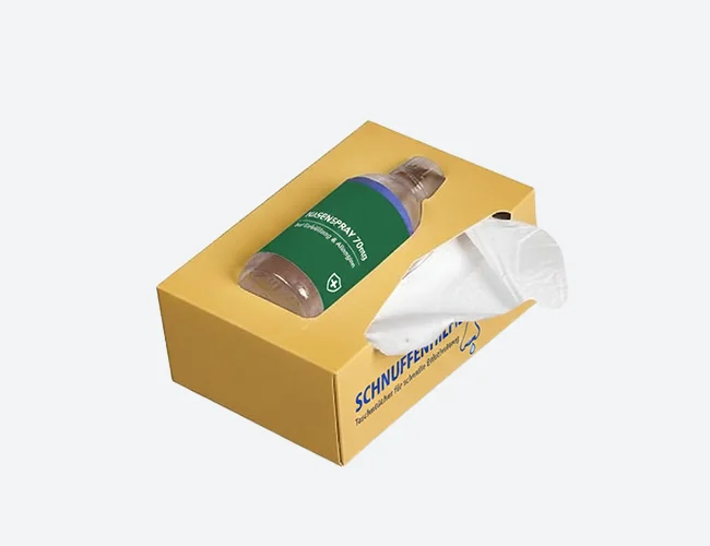 MediShape 3D Sirupflaschen-Taschentuchbox