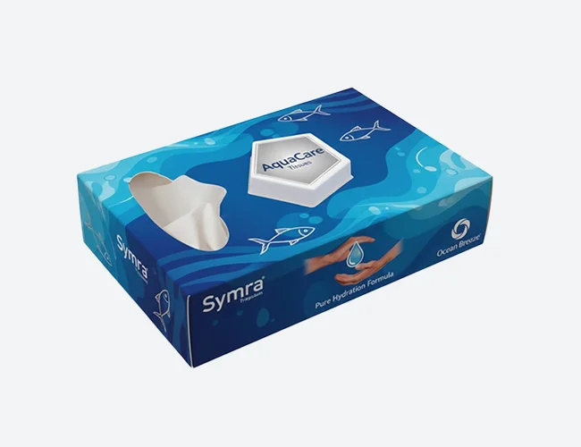 Schlanke Taschentuchbox für Schreibtisch – Bedruckte Werbe-Taschentuchbox