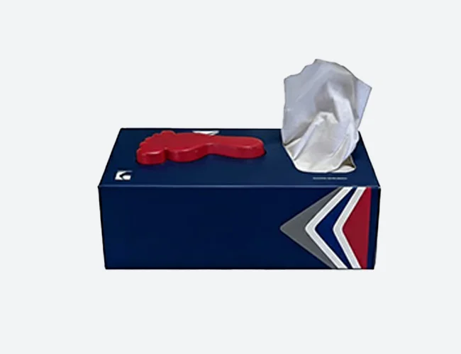 Premium 3D Foot Kosmetiktuchbox – Weiche 2-lagige Tücher für Büro, Hotel & Zuhause