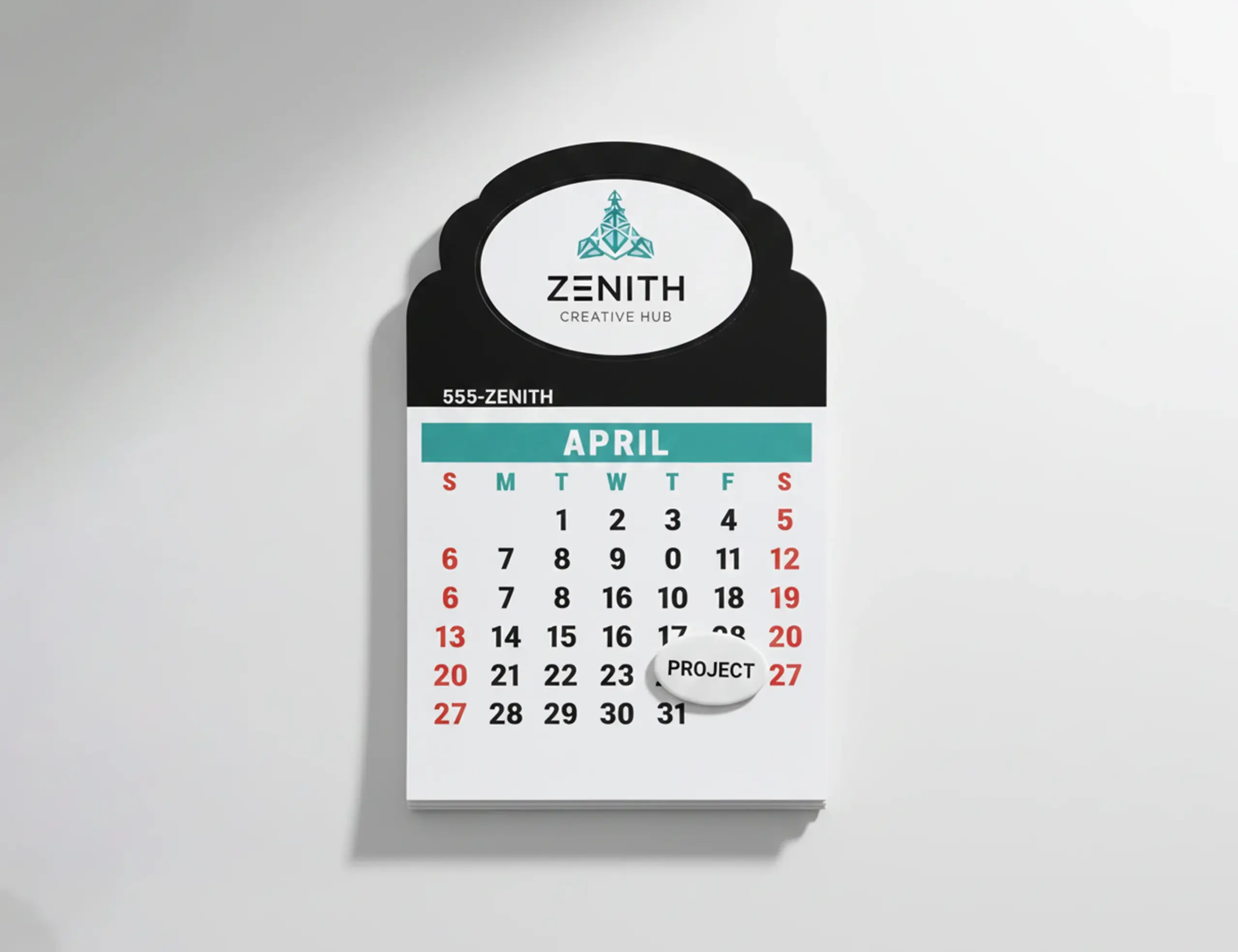 Individuelle Kalendermagnete mit 12-Monats-Abreißblock - Ansicht 2