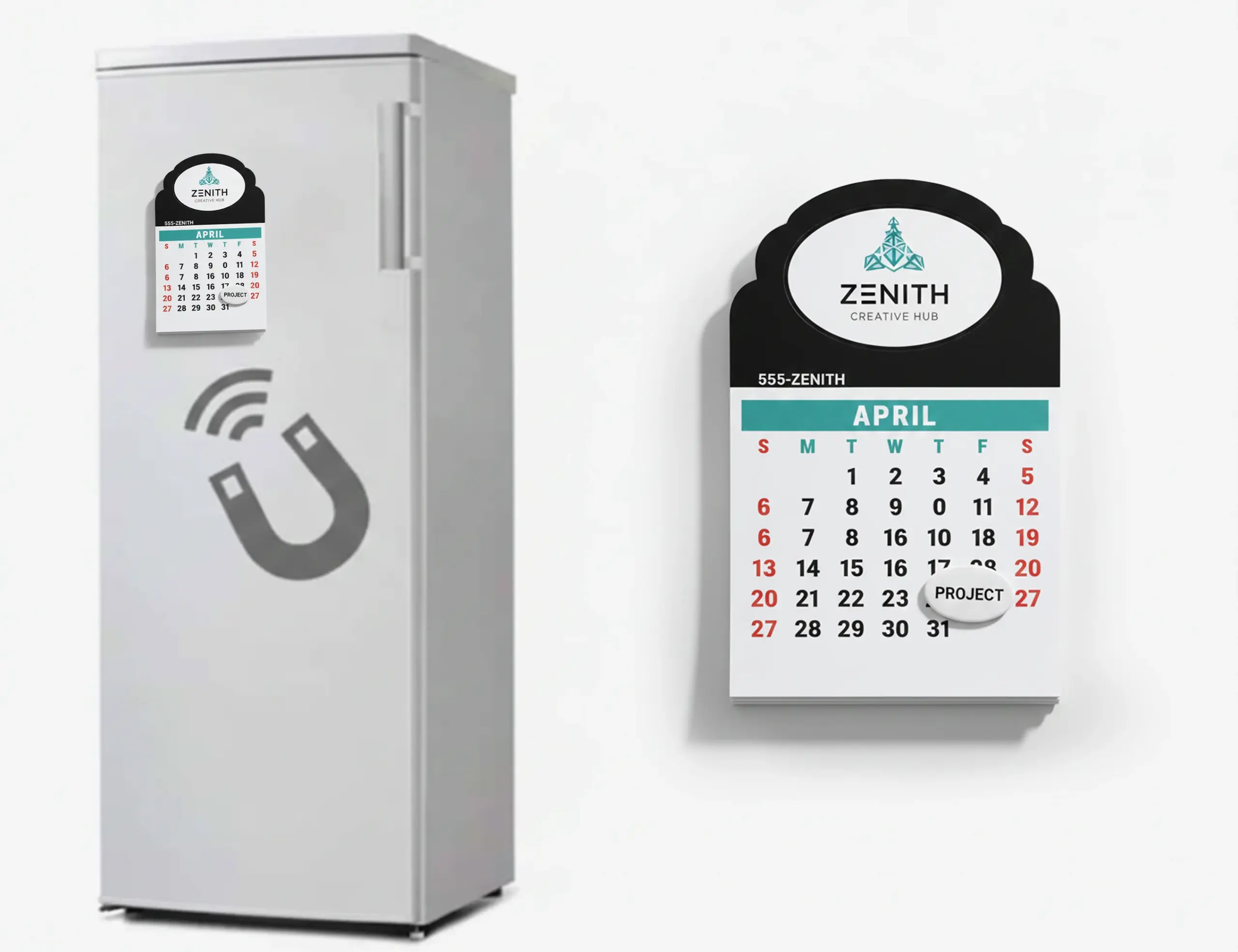 Individuelle Kalendermagnete mit 12-Monats-Abreißblock