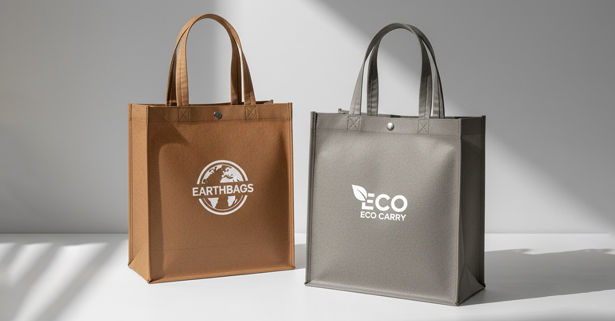 Non-Woven Taschen mit Bodenfalte