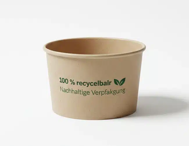 Braun Papier-Suppenschale