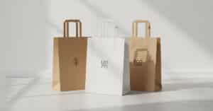 Papiertüten mit Flachhenkel