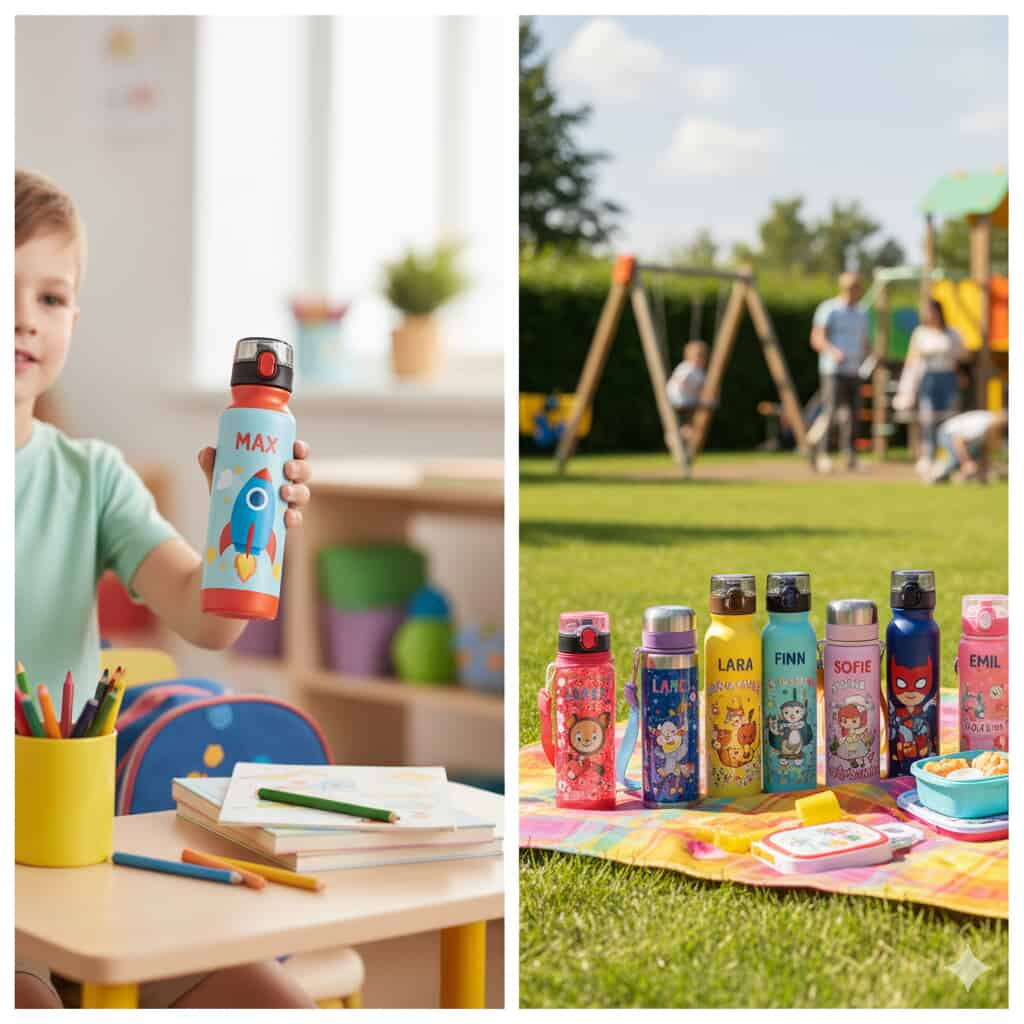 Personalisierte Trinkflasche Kinder | Für Schule & Kindergarten