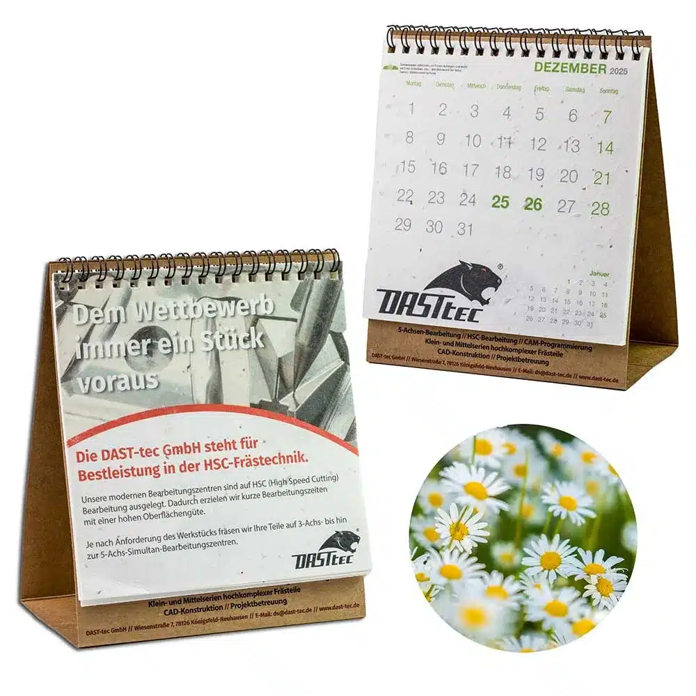 Samenpapier-Tischkalender – Funktion trifft Natur