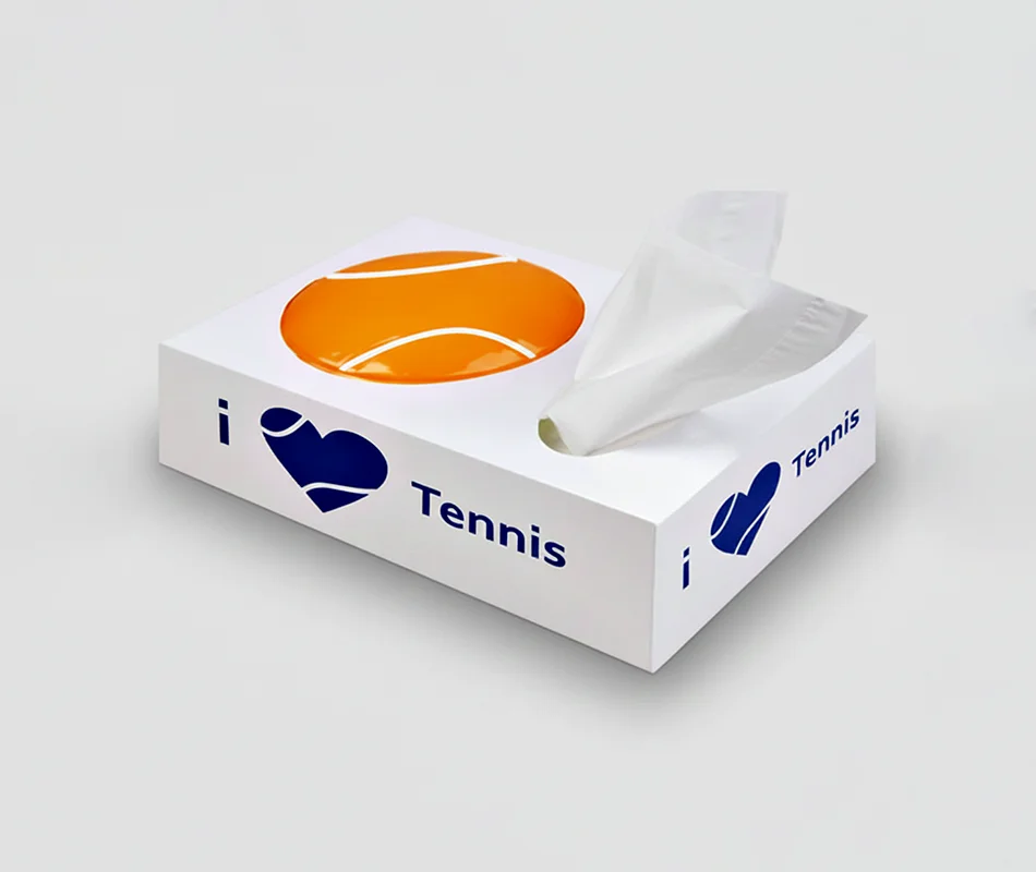 SportSphere 3D Ball-Taschentuchbox – Klassische Ausführung