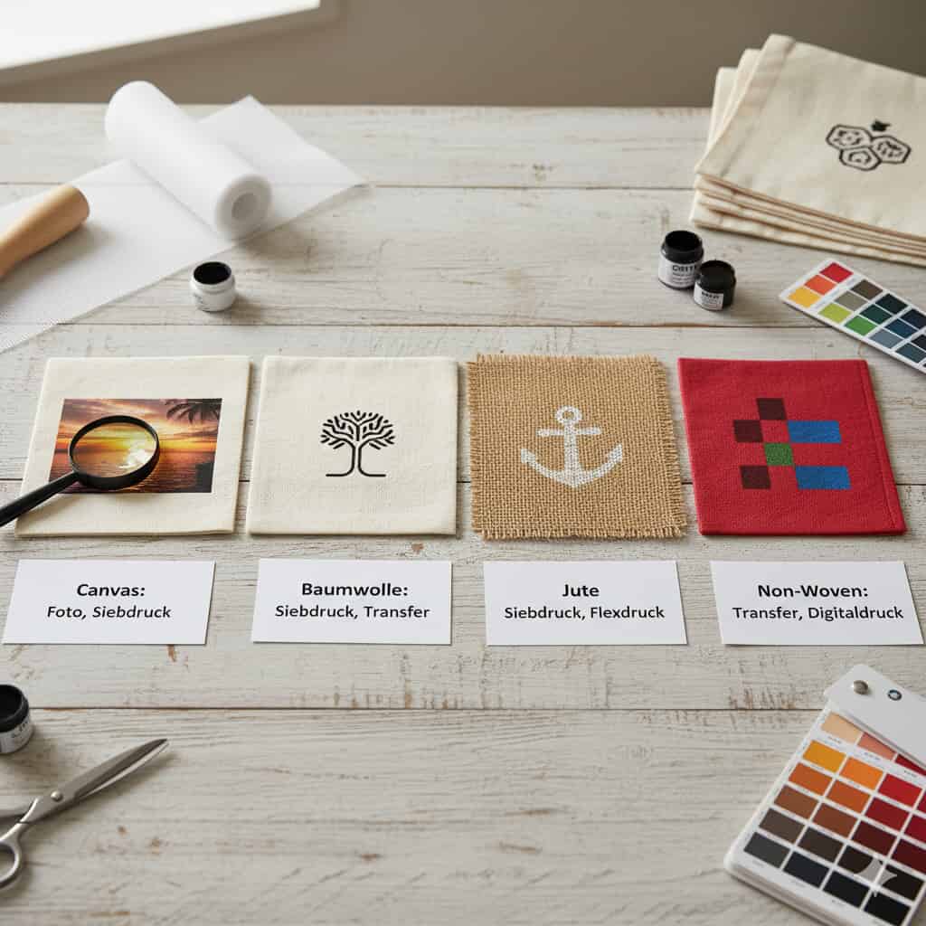 Stofftaschen Material-Vergleich: Welcher Stoff für welchen Druck?