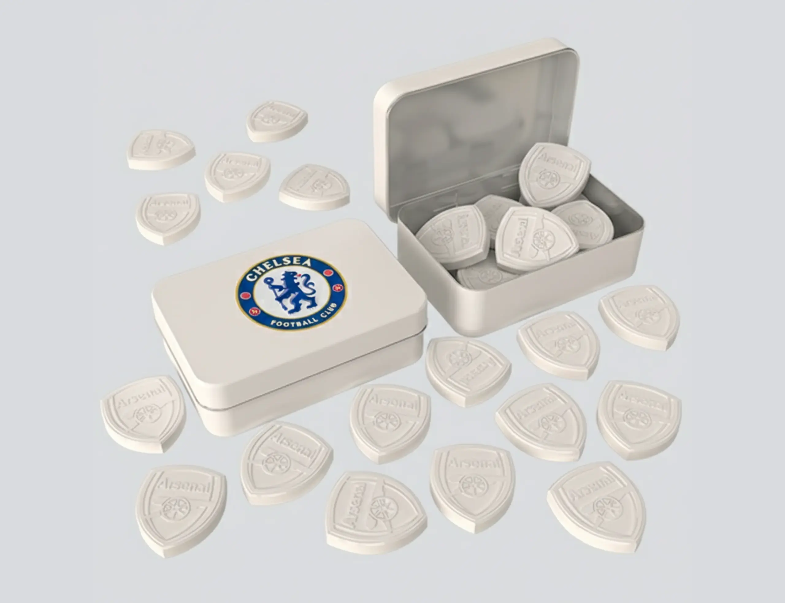 Metall-Dose mit zuckerfreien Minzbonbons – Individuelle Form & Logo Bedruckung - Ansicht 2