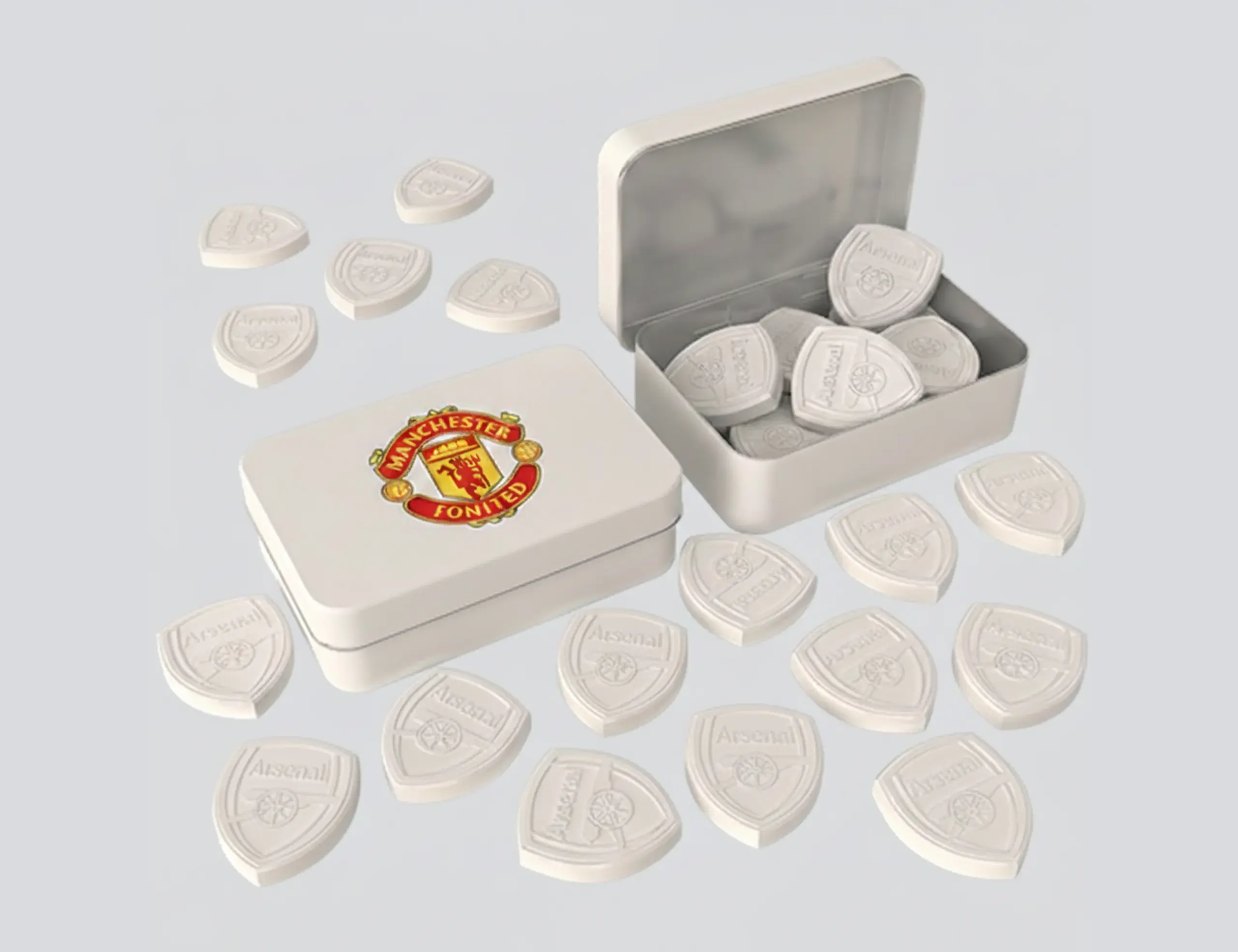 Metall-Dose mit zuckerfreien Minzbonbons – Individuelle Form & Logo Bedruckung