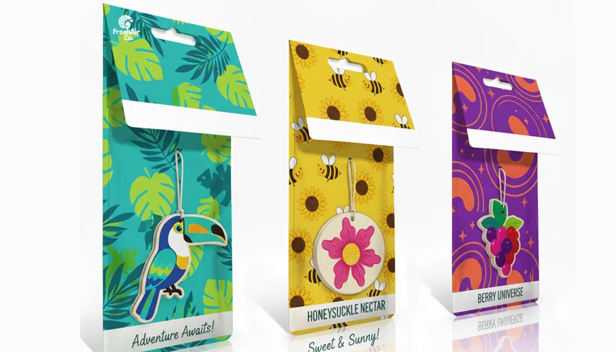 Duftbaum mit individuelle Verpackung, Infokarte