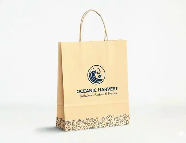 Papiertüten mit geklebten Griffen - Ansicht 2