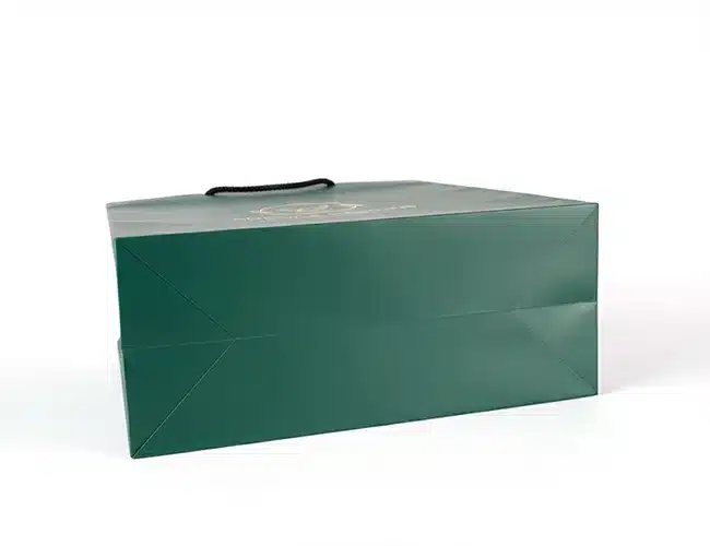 Hochwertige Papiertüten mit geknoteten Griffen, flachem Boden und Seitenfalten - Ansicht 2