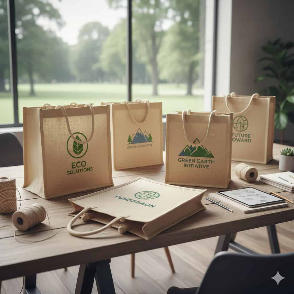 🌿 Jutebeutel mit Logo – Nachhaltige Werbung für umweltbewusste Unternehmen